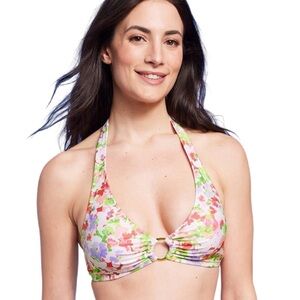 Women's Halter Center Front Ring Bralette Bikini Top